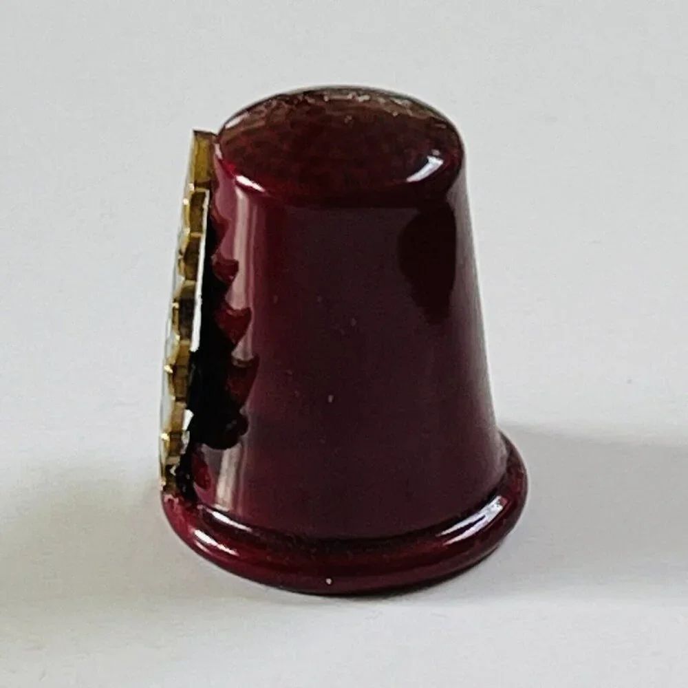 Sewing Quilting Thimble Christmas Tree‎ Red Collectible Holiday